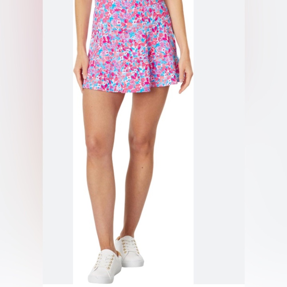 Lilly Pulitzer Pink Floral Tiered Skort - Picture 3 of 13